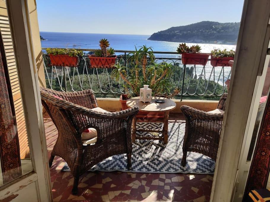 Vintage Flat On Villefranche Bay - Free Car Park Esterno foto